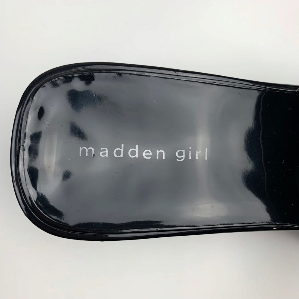 Madden Girl Paccer Sandals Chunky Black Jelly Platform Slides Women's 8.5 - Picture 5 of 11
